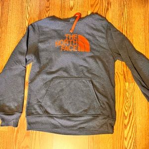 The North Face Gray and Orange Hoodie